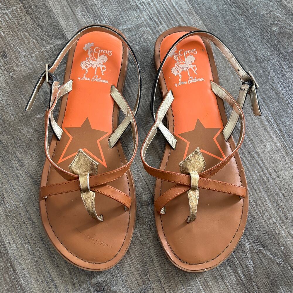 Circus by Sam Edelman Women’s Strappy Sandals Brown Orange - Size: 8.5